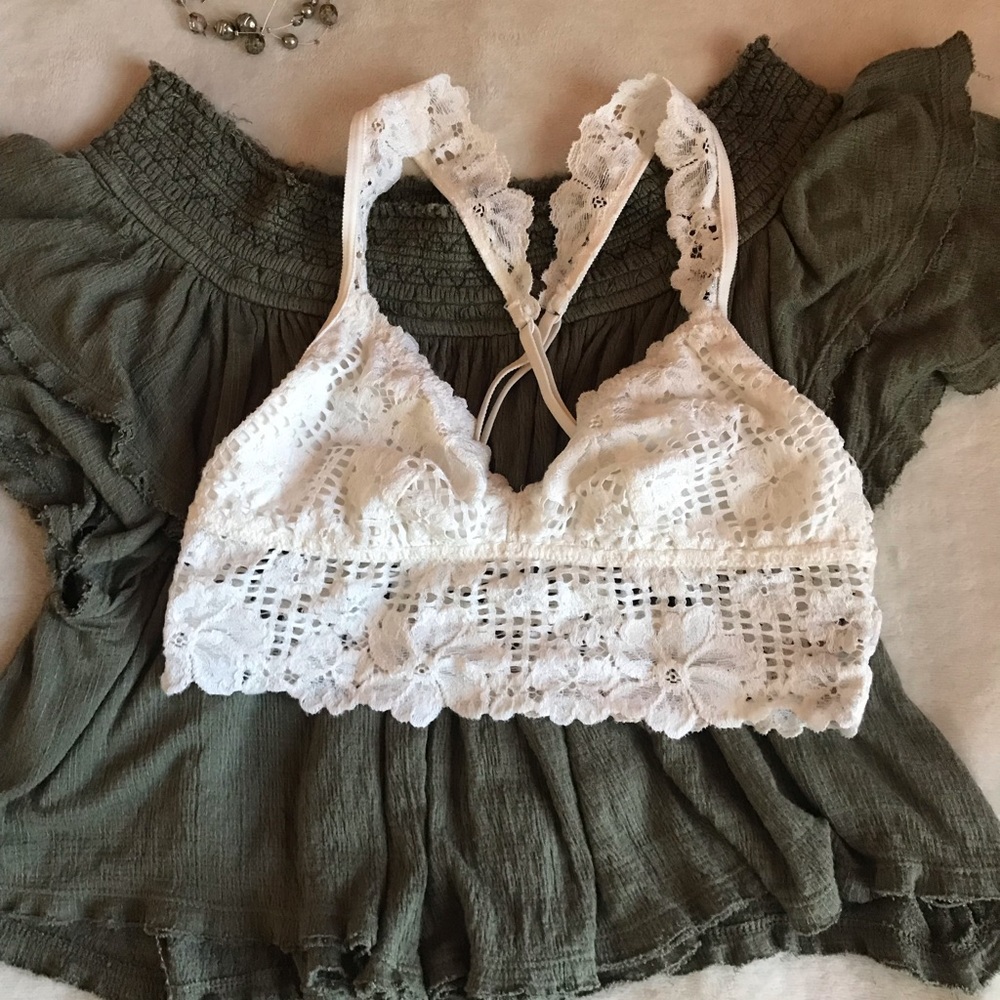 American Eagle Aerie neverworn white lace bralette